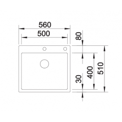 Zlewozmywak Blanco CLARON 500-IF/A stal Durinox z korkiem aut. z InFino Push Control 523 393